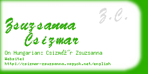 zsuzsanna csizmar business card